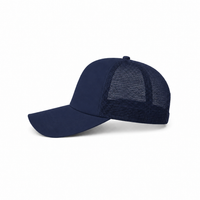 Rapper Flex High Crown Trucker Cap with Mesh Panels thumbnail 231 navy blue left