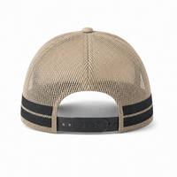 Flex Stripe A Frame High Profile Trucker Cap thumbnail 5 khakhi black back
