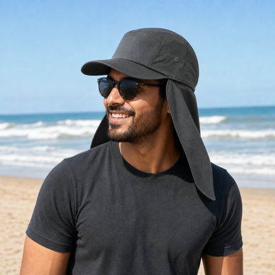 7504 Flex Cotton Legionnaire Caps with Adjustable Velcro Strap