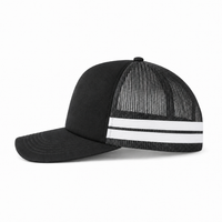 Flex Stripe A Frame High Profile Trucker Cap thumbnail 51 black white left