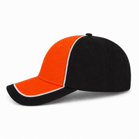 Arena Two Tone Structured Snapback Cap thumbnail 25 black.white.orange left