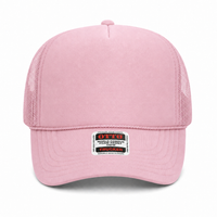 Ottocap 39165 High Crown Foam trucker with rope thumbnail 23 soft pink front