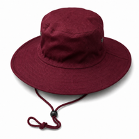 Surf Hat with Break-Away Strap in Wide Brim Design thumbnail 30 maroon angle