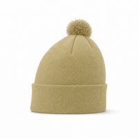 FLEX Acrylic POM POM BEANIE thumbnail 81 khakhi left