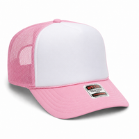 Ottocap 39165 High Crown Foam trucker with rope thumbnail 145 pink white pink angle