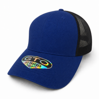 GTO 112 Trucker Hat with Ventilated Comfort and Adjustable Fit thumbnail 175 royal black angle
