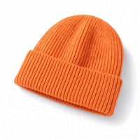 Premium Lambswool Flex Beanie with Cuff – Ultra Soft & Warm thumbnail 55 orange angle