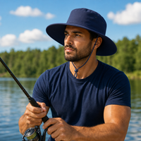 Premium Slouch Wide Brim Hat with Rope Toggle thumbnail 8