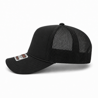 Ottocap 39165 High Crown Foam trucker with rope thumbnail 64 black black charcoal left
