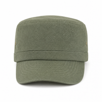 Premium Hemp Military Cap thumbnail 2 army front