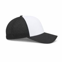 Rapper Flex High Crown Trucker Cap with Mesh Panels thumbnail 51 charcoal hat white front right