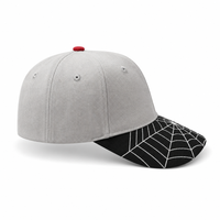 Spider Cap with Striking Spiderweb Brim Design in Grey thumbnail 4