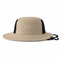Microfibre Wide Brim Surf Hat with Mesh Ventilation thumbnail 29 khakhi black back