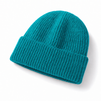 Premium Lambswool Flex Beanie with Cuff – Ultra Soft & Warm thumbnail 88 teal angle