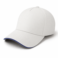 A Frame Sandwich Flex Cap with Premium Cotton and Adjustable Snapback thumbnail 48 white navy angle