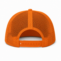 Urban Flex Twill Flat Peak Trucker Cap with Adjustable Snapback thumbnail 16 orange back
