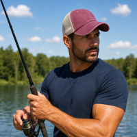 Flex Enzyme Trucker Cap with Metal Buckle Strap thumbnail 63 wine moodboard