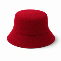 Terry Towelling Flex Bucket Hat thumbnail 75 red angle