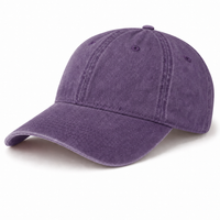 Flex Enzyme Washed Adjustable Baseball Cap thumbnail 6 purple angle