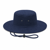 Premium Canvas Wide Brim Hat with Adjustable Chin Strap thumbnail 2 navy front