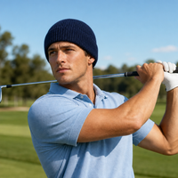 Premium Merino Wool Beanie with Cuff – Soft & Warm Knit Hat thumbnail 136 navy moodboard