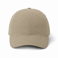 Flexfit Brushed Structured Baseball Cap in Multiple Colors thumbnail 7 khaki front