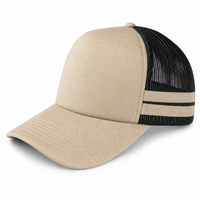 Flex Stripe A Frame High Profile Trucker Cap thumbnail 6 khakhi black angle