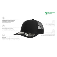 Bryce Recycled Trucker Cap in Eco-Friendly Polyester thumbnail 15 bryce recycled trucker - madhats.com.au