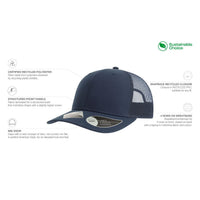 Bryce Recycled Trucker Cap in Eco-Friendly Polyester thumbnail 8 bryce recycled trucker - madhats.com.au