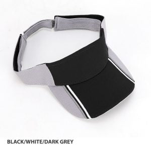 Mesh Knit Visor with Pre-Curved Peak and Hook & Loop Closure