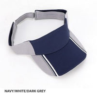 Mesh Knit Visor with Pre-Curved Peak and Hook & Loop Closure thumbnail 4 mesh knit visor - madhats.com.au