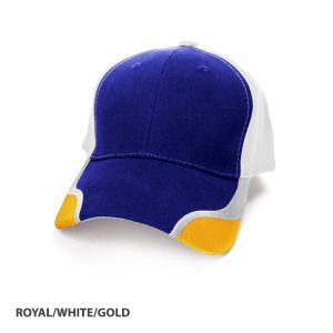 AH215 Contour Structured 6-Panel Baseball Cap with Embroidered Peak