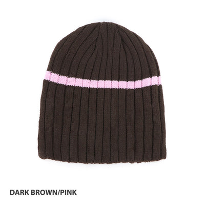 Acrylic Wool Blend Cable Knit Beanie with Rollback Design