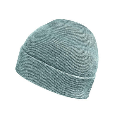Dockside Knit Beanie with Soft Acrylic Roll-Cuff Design