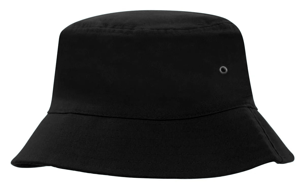 Child's Brushed Sports Twill Bucket Hat - 54cm