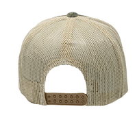6-Panel Distressed Structured Trucker Cap with Camo Mesh Back thumbnail 4 6-panel distressed structured trucker cap with camo mesh back