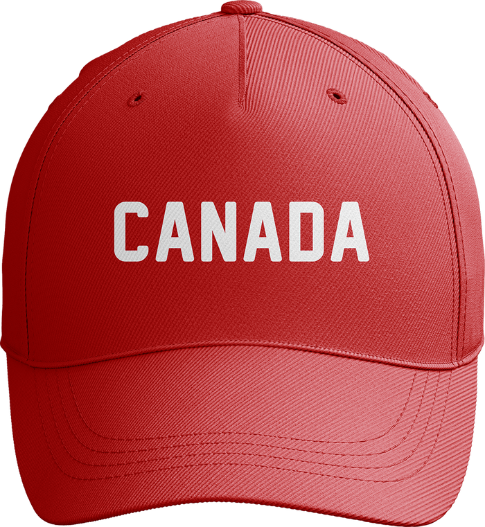 Canada Soccer World Cup Baseball Cap with Bold CANADA Print