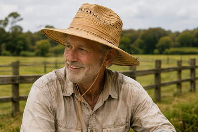 Natural Wide Brim Straw Hats with Adjustable Fit