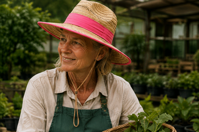 Natural Wide Brim Straw Hats with Adjustable Fit