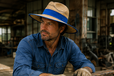Natural Wide Brim Straw Hats with Adjustable Fit