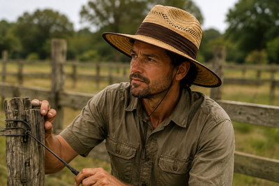Natural Wide Brim Straw Hats with Adjustable Fit