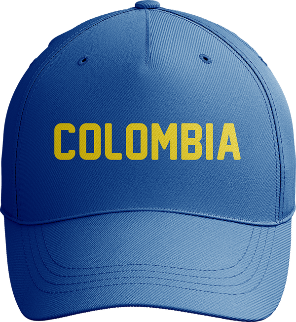 Colombia World Cup Soccer Baseball Cap with Bold Yellow Lettering