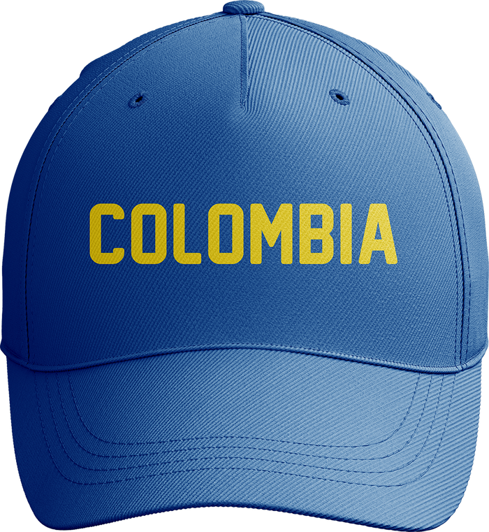 Colombia World Cup Soccer Baseball Cap with Bold Yellow Lettering
