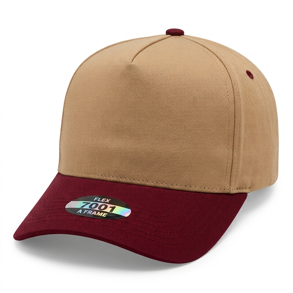 A Frame Flex Structured Snapback Cap in Cotton Twill