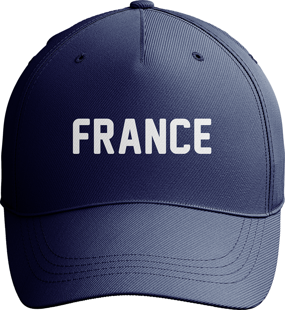 France World Cup Soccer Cap with Bold White Lettering