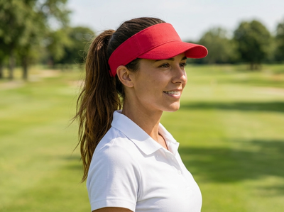 Pro Golf Visor with Adjustable Velcro Strap and Mesh Ventilation