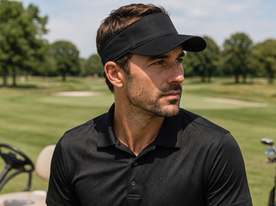 Pro Golf Visor with Adjustable Velcro Strap and Mesh Ventilation