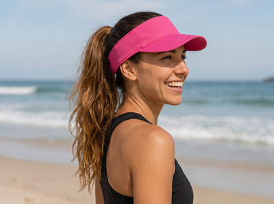 Pro Golf Visor with Adjustable Velcro Strap and Mesh Ventilation