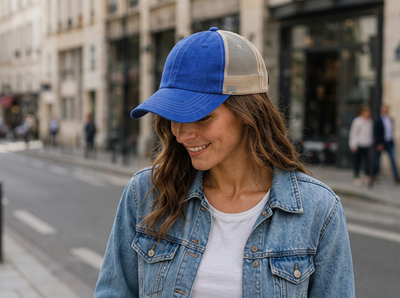 Flex Enzyme Trucker Cap with Metal Buckle Strap