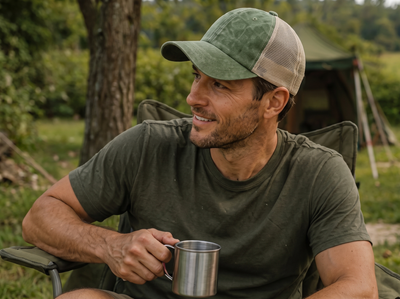 Flex Enzyme Trucker Cap with Metal Buckle Strap